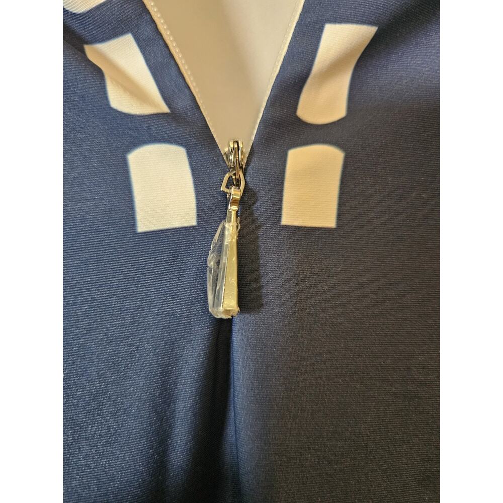 ACEGOLFS Women’s XXXL Blue/White Long Sleeve 1/4 Zip Golf Polo UV Stretch - Picture 6 of 6
